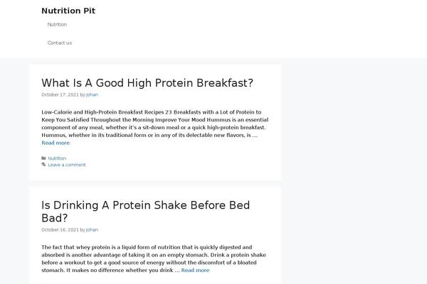 GeneratePress theme site design template sample