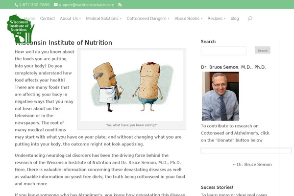 nutritioninstitute.com site used Twentytwentychild
