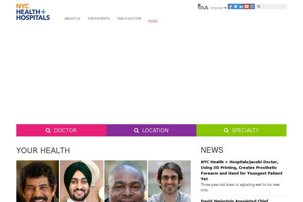 nychealthandhospitals.org site used Bigdrop-theme