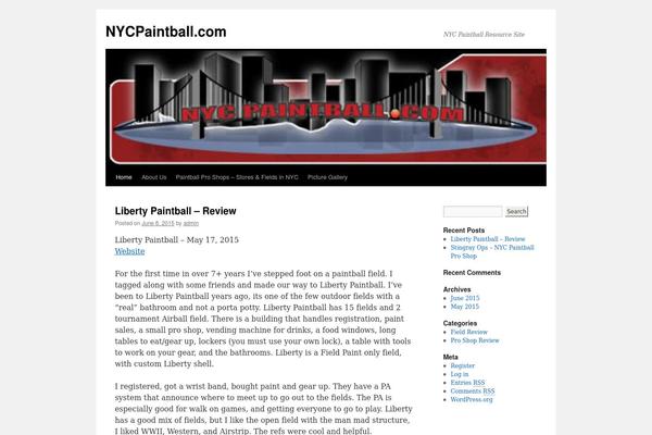 Twenty Ten theme site design template sample