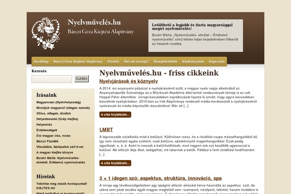 nyelvmuveles.hu site used Nyelvmuveles