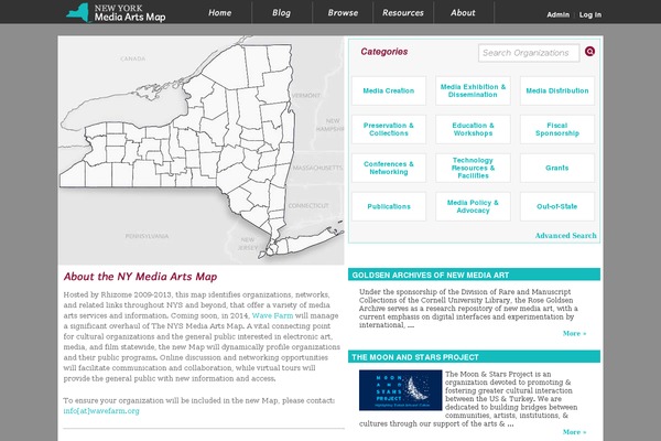 nymediaartsmap.org site used Nymam