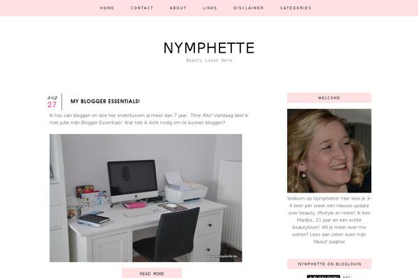 nymphette.be site used Elisa-theme