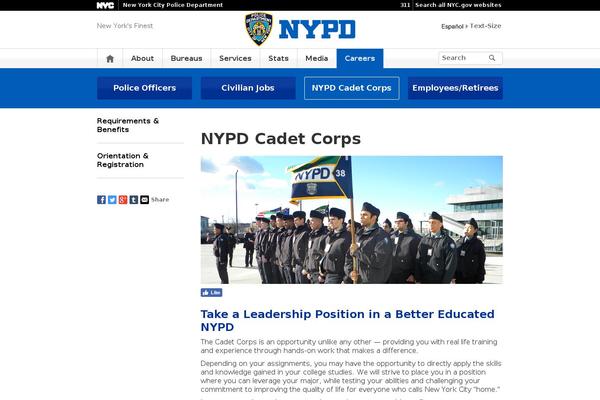 nypdcadets.com site used Findlycws