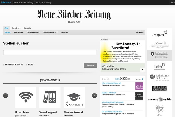 nzzexecutive.ch site used Nzzjobs
