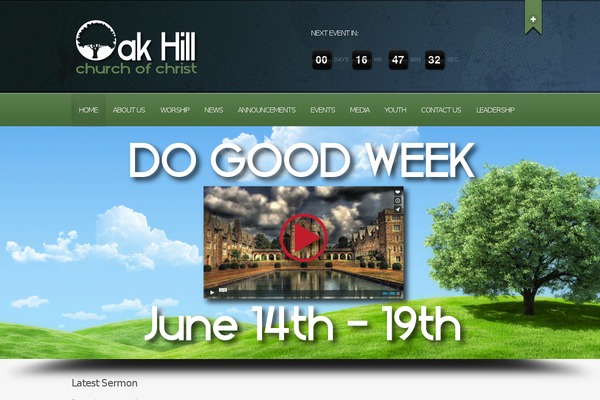 Churchope theme site design template sample