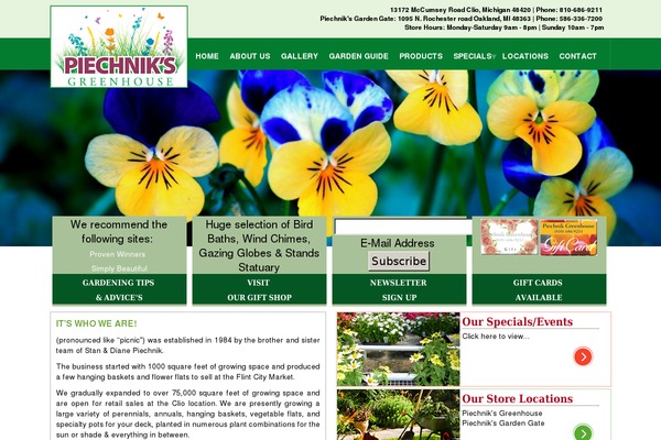 piechniksgreenhouse theme websites examples