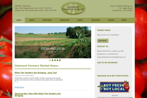 oakmontfarmersmarket.org site used Bvi-twentytwelve