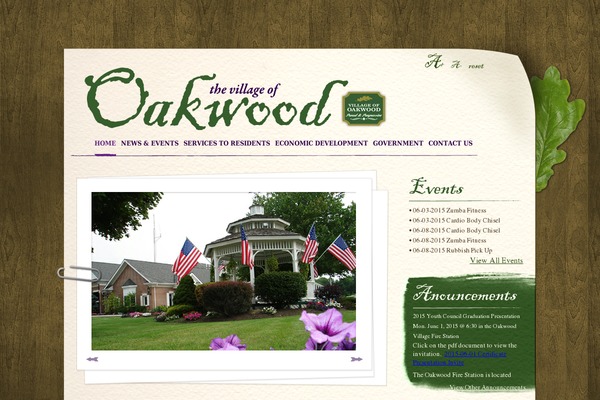 Oakwood theme site design template sample