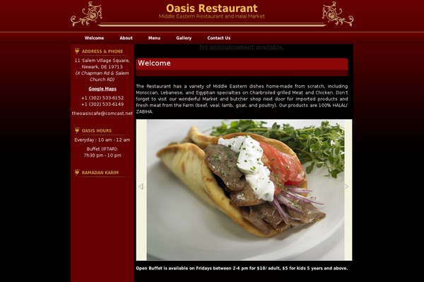 Restaurante theme site design template sample