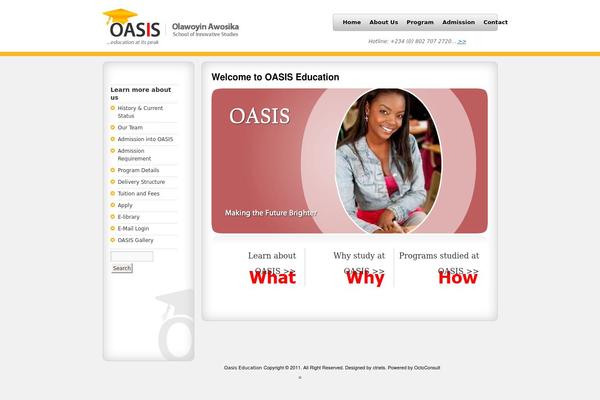 oasiseducation.org site used Oasis