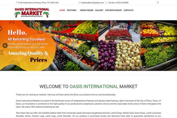 Market theme site design template sample