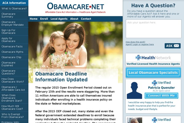 obamacare.net site used Ocn