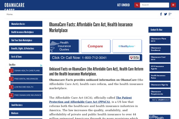 obamacarefacts.com site used Mastiff