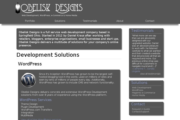 Obelisk theme site design template sample