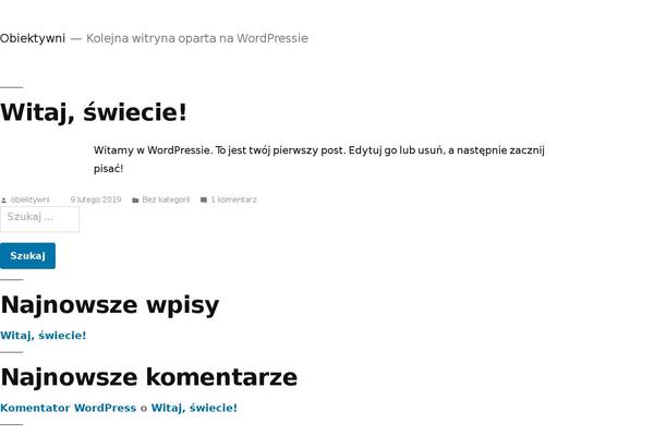obiektywni.pl site used Twenty Nineteen