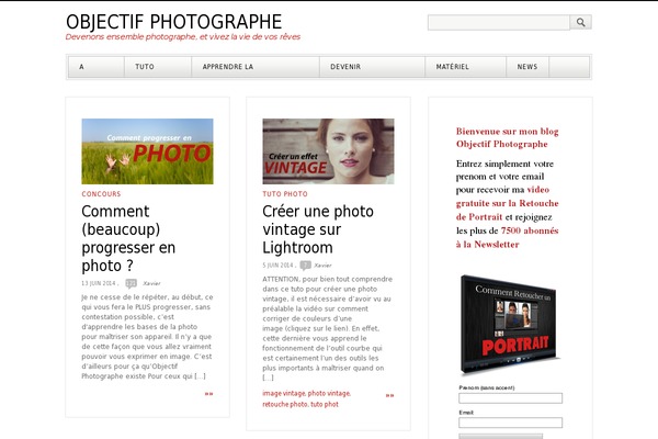 objectif-photographe.fr site used Theblog-child