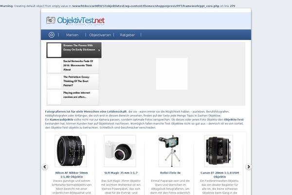 Shopperpress theme site design template sample