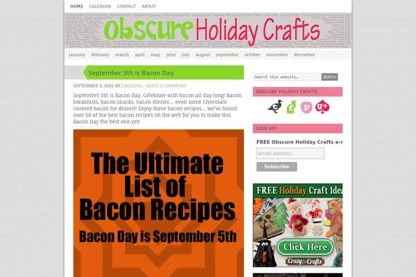 obscureholidaycrafts.com site used Blissful