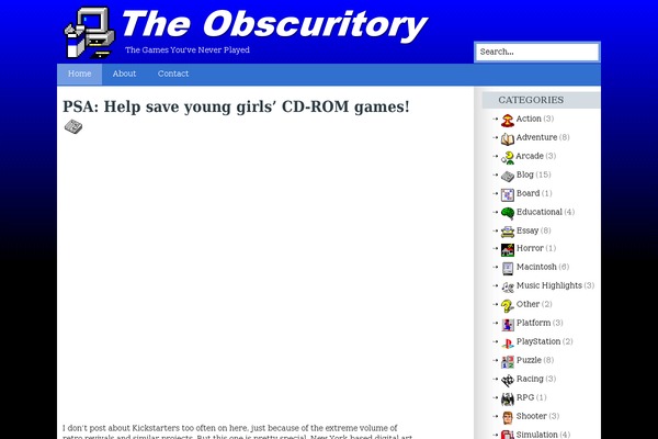obscuritory.com site used Orbital-library
