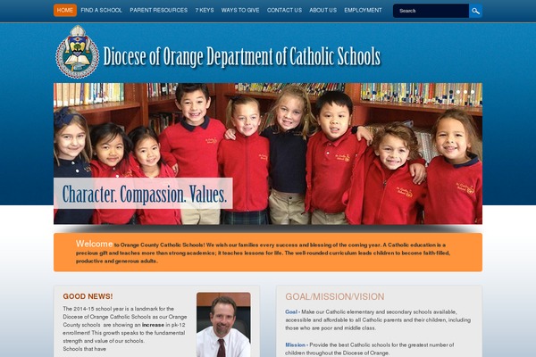 occatholicschools.org site used Theme1731