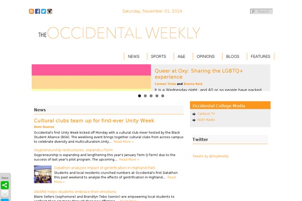 occidentalweekly.com site used Stride-lite