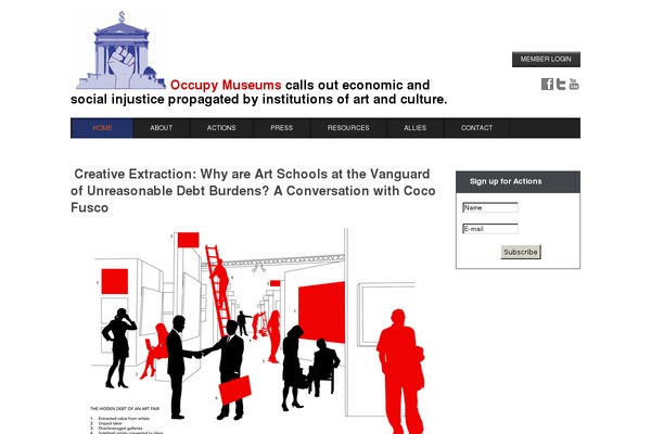 occupymuseums.org site used Wp-masonry