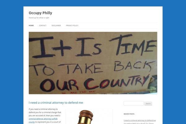 Twenty Twelve theme site design template sample