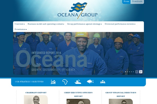oceana-integratedreport.co.za site used Oceana