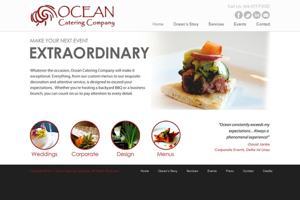 Oceanic theme site design template sample