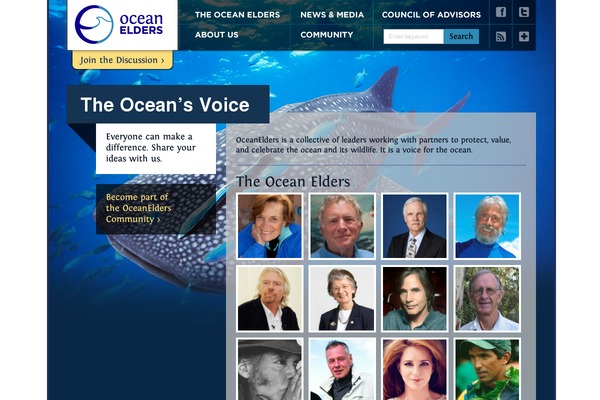 oceanelders.org site used Oe