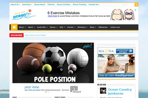 oceanfm.ie site used Magzilla-child