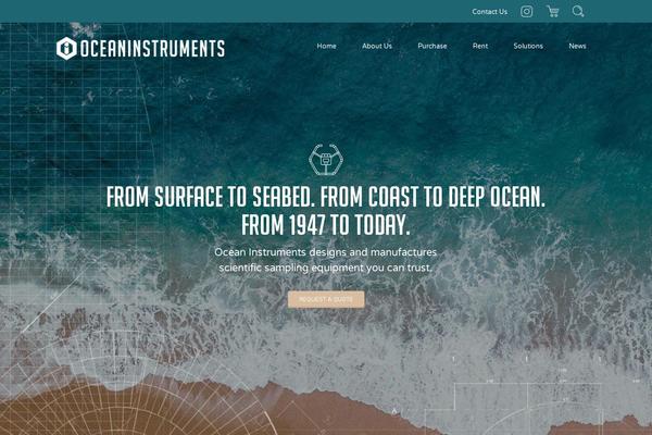 Ocean theme site design template sample