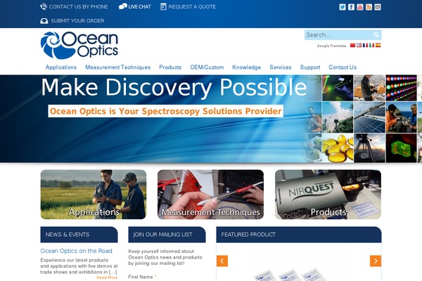 oceanoptics-theme theme websites examples