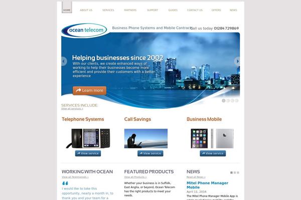 Ocean theme site design template sample