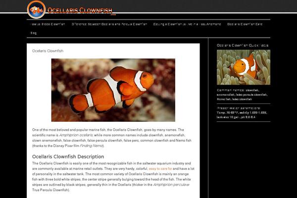 ocellarisclownfish.com site used Eleven40