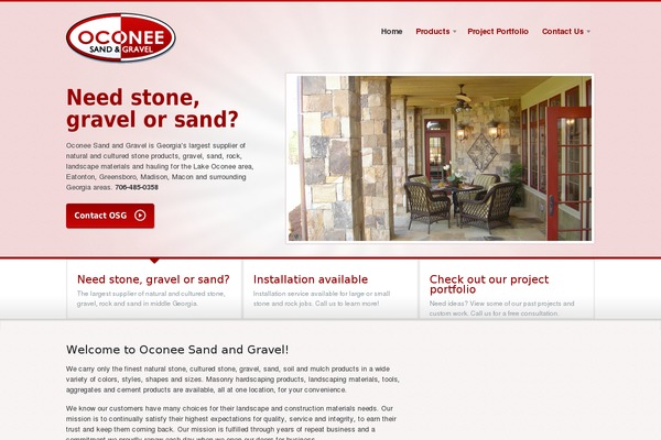 oconeesandandgravel.com site used Osg