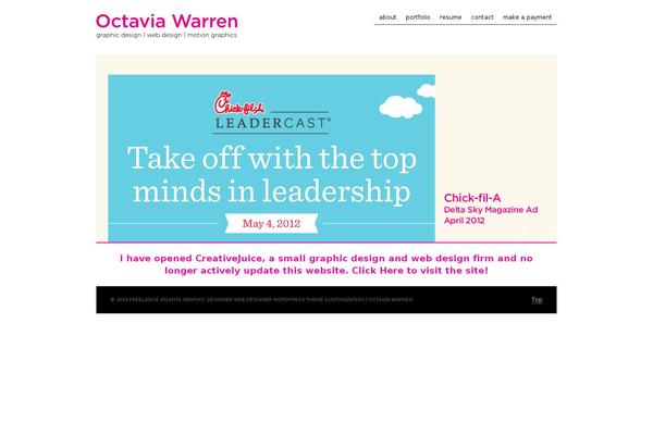 octaviawarren.com site used Eighty-eight-creative