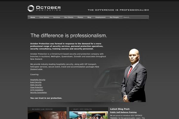 October theme site design template sample