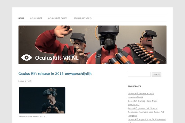 oculusrift-vr.nl site used Twenty Twelve