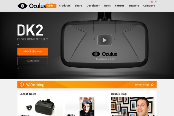 Oculus theme websites examples