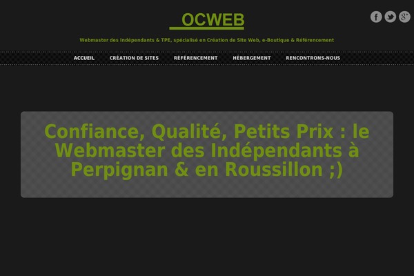 ocweb.fr site used Sunrise-via-wp-themes-pro