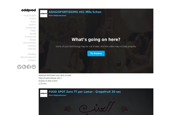oddproduzioni.net site used Oddproduzioni-theme