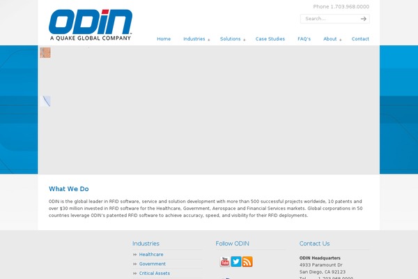 Odin theme site design template sample