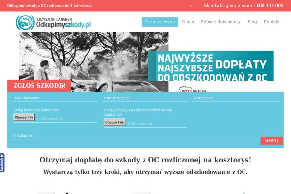 odkupimyszkody.pl site used Odkupimyszkody2015