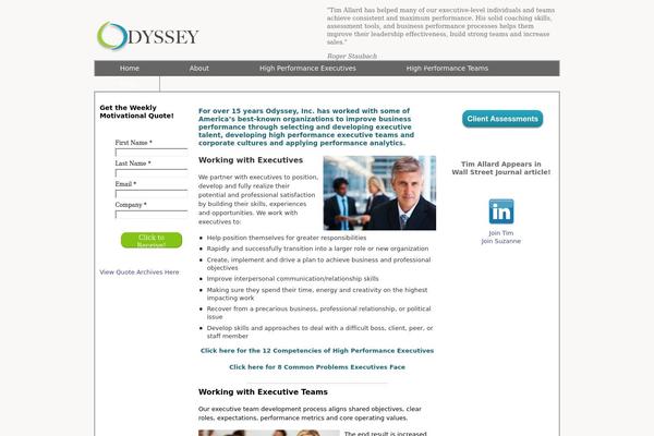 Odyssey theme site design template sample
