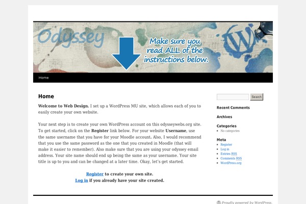 WordPress website example screenshot