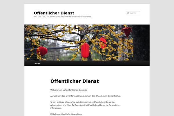 Twenty Eleven theme site design template sample