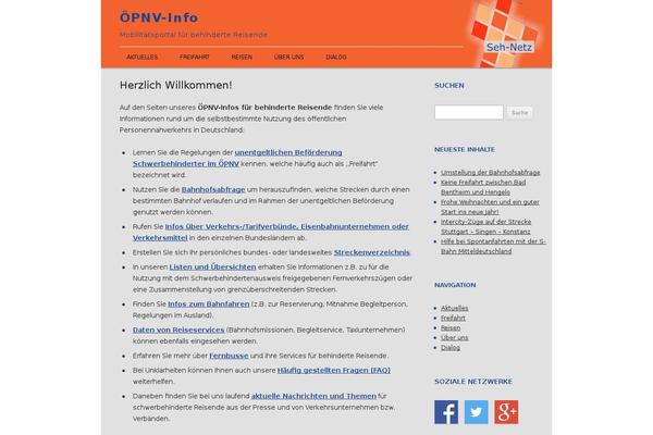 oepnv-info.de site used Sehnetz2