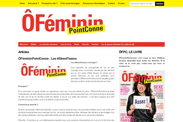 ofemininpointconne.fr site used Wp Davinci